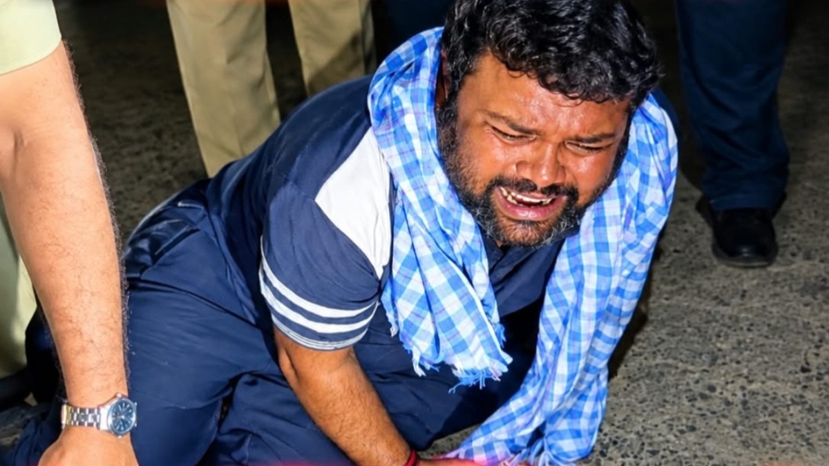 मुठभेड़ में घायल हुआ 30 हजार का इनामी आरोपी मनीष लोधी (Photo: ITG)