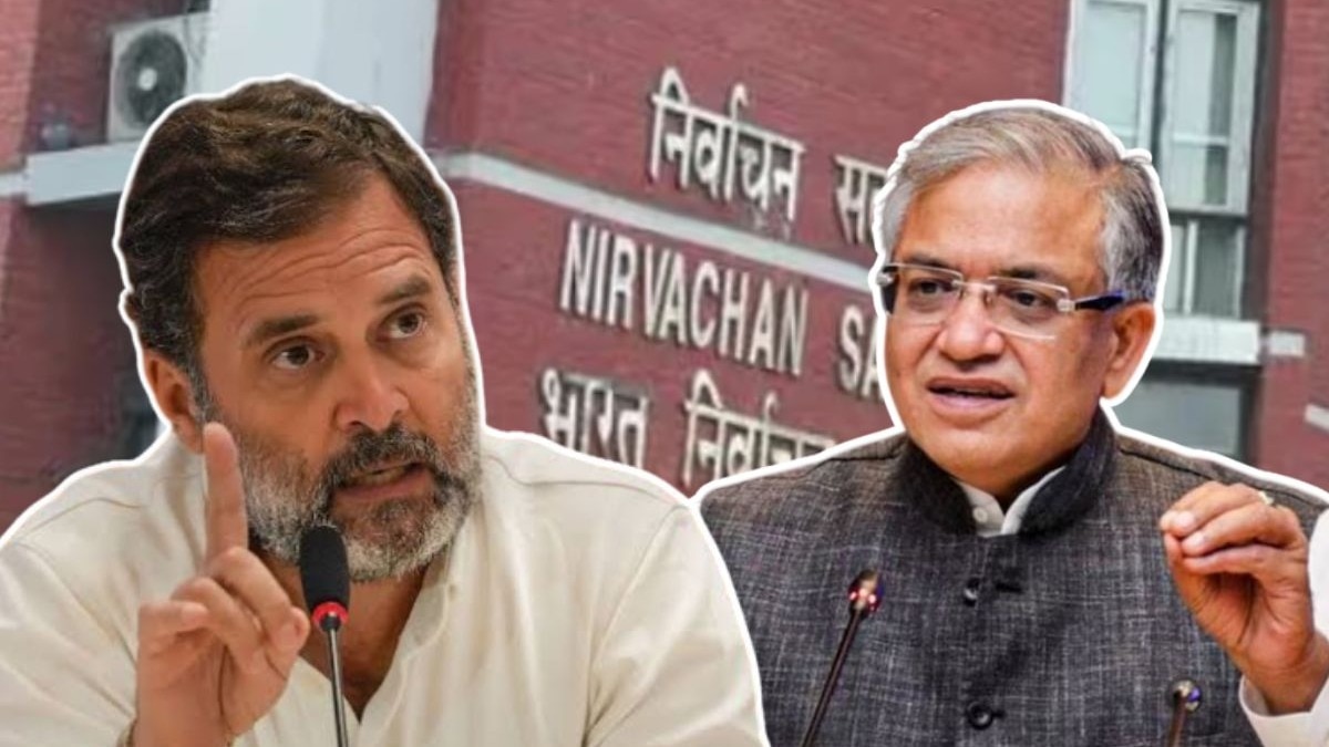 कांग्रेस सांसद राहुल गांधी और सीईसी ज्ञानेश कुमार. (फाइल फोटो)