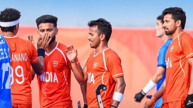 भारत ने साउथ कोरिया की चुनौती ध्वस्त की. (@TheHockeyIndia)
