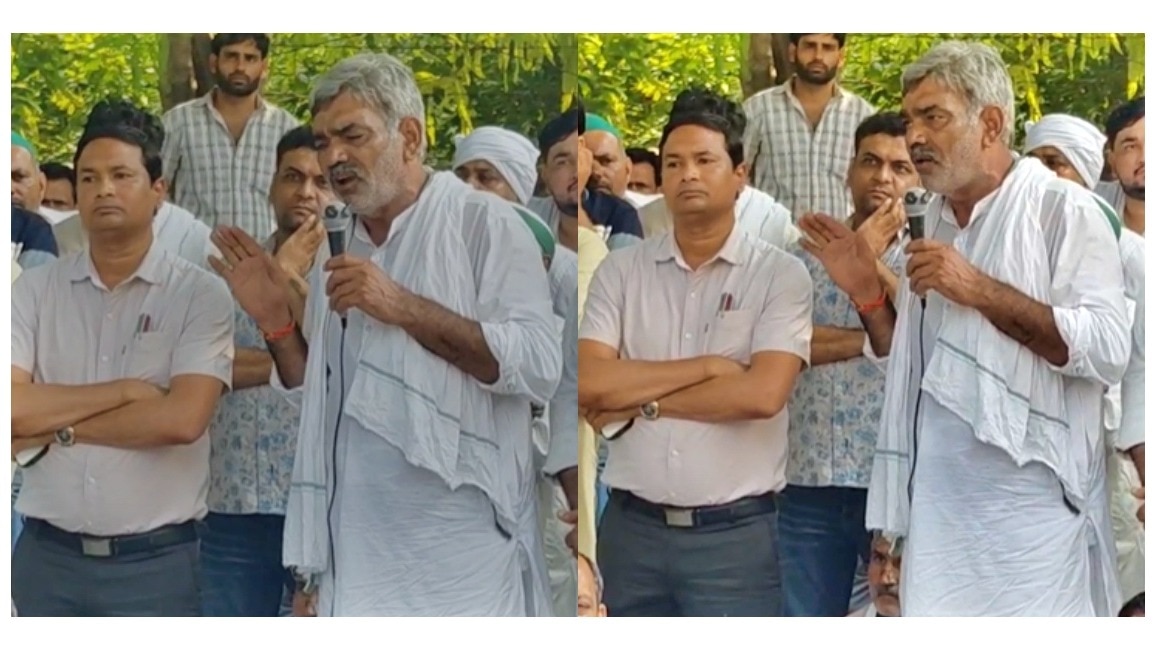 राकेश टिकैत के भांजे राजेंद्र चौधरी का वीडियो वायरल (Photo: ITG)