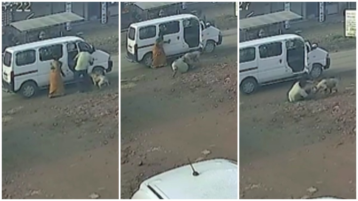जमीन पर गिरने के बाद भी नहीं छोड़ा पैर.(Photo: Screengrab)