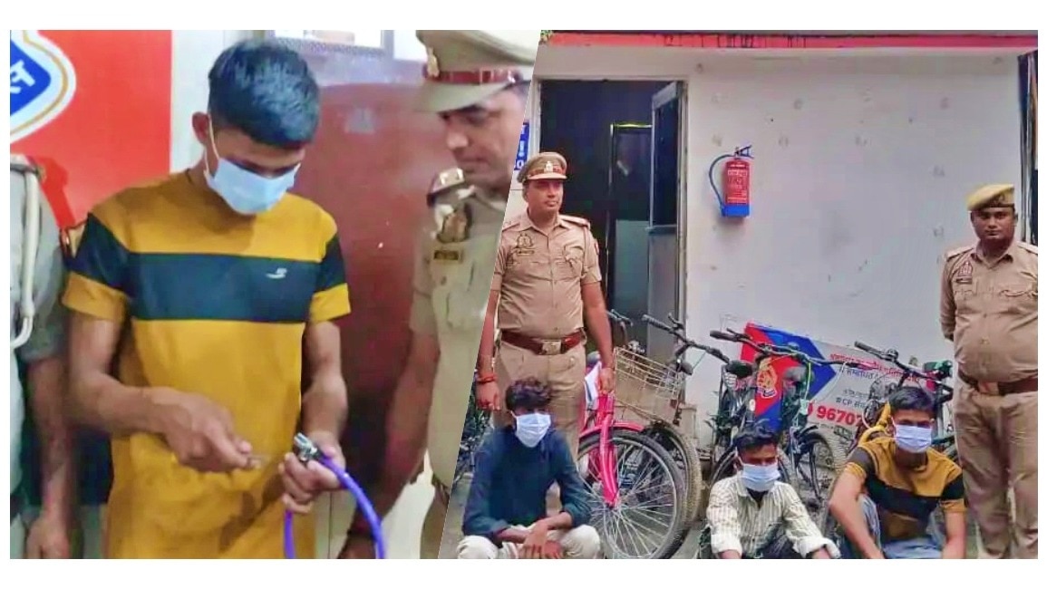 cycle thief arrested in Varanasi (Photo: Screengrab)