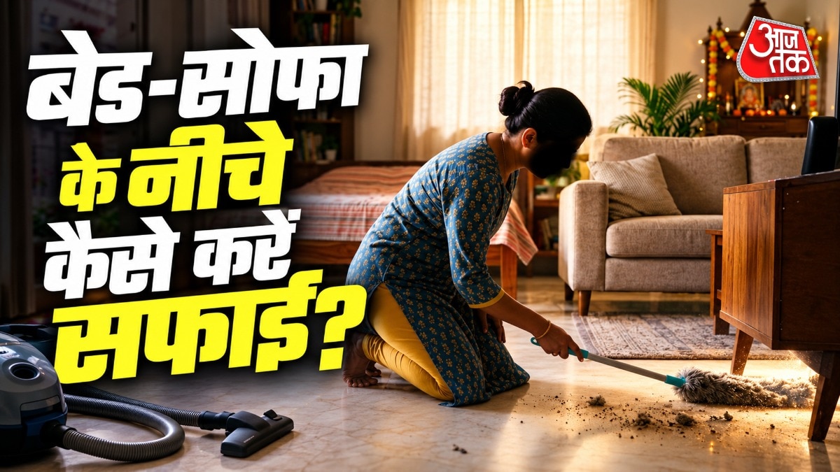 बेड-सोफा के नीचे हर हफ्ते सफाई करनी चाहिए. (PHOTO:AI)