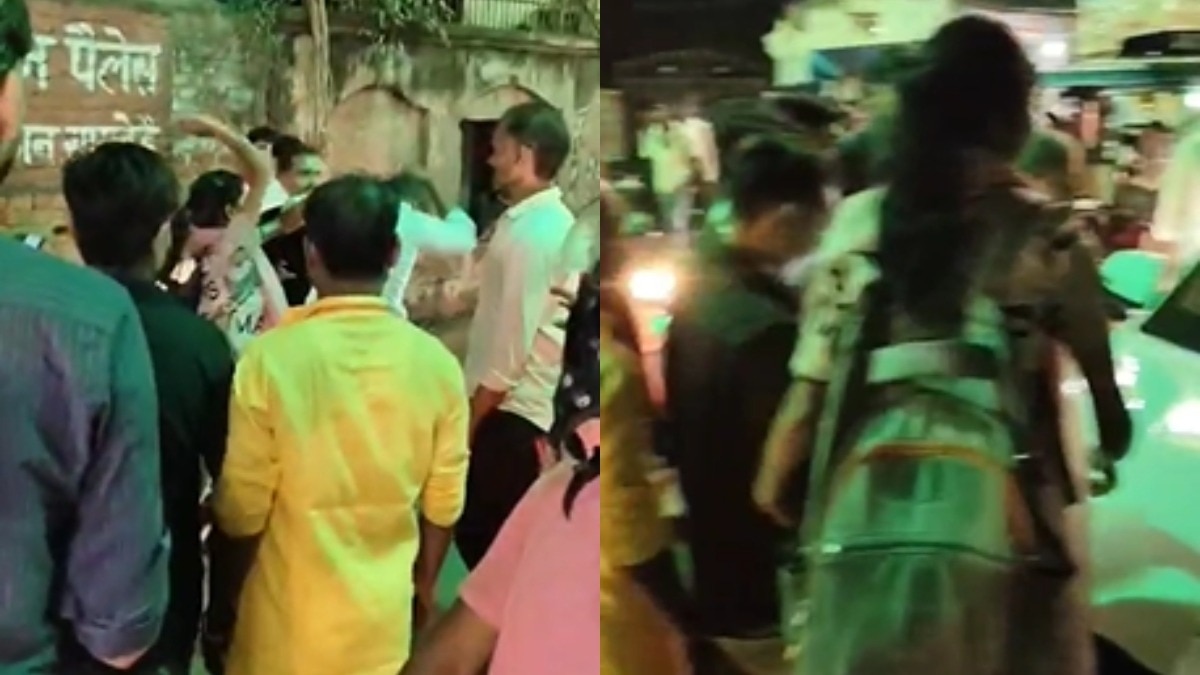 टक्कर के बाद हाई वोल्टेज ड्रामा.(Photo: Screengrab)