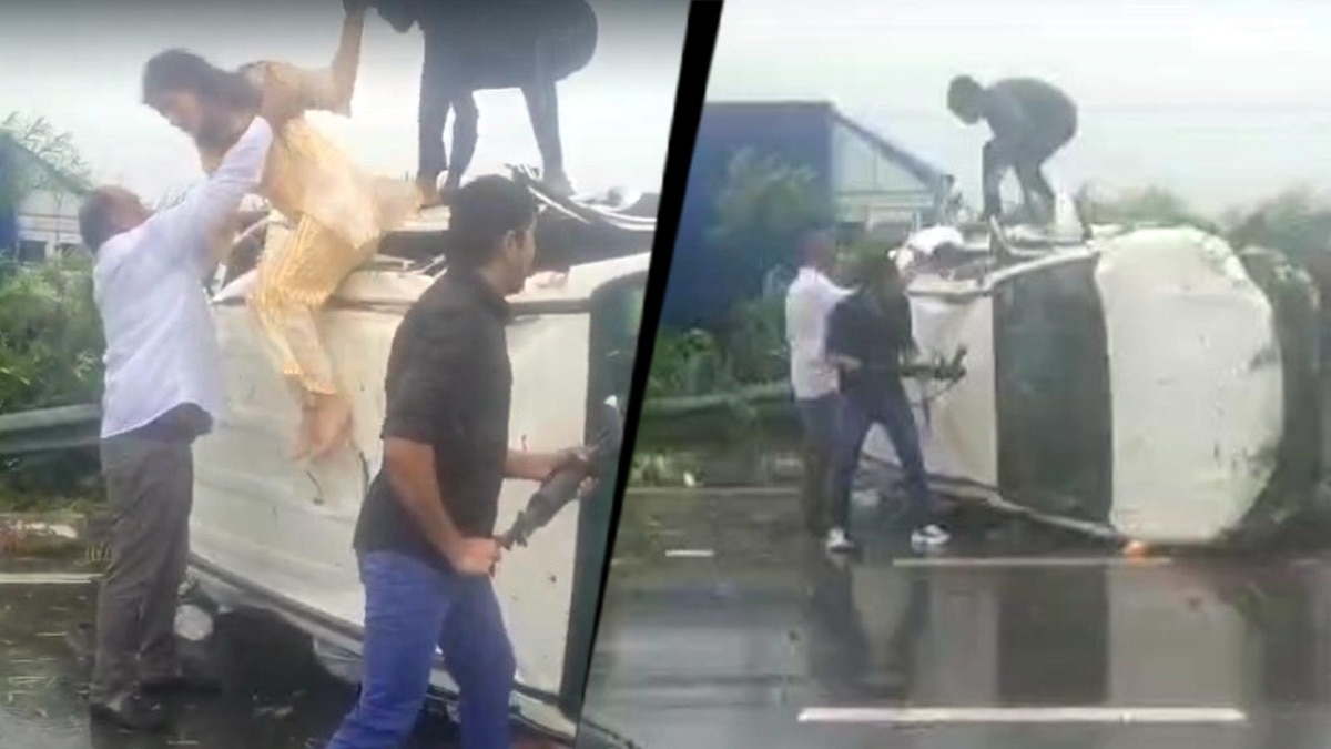 रेस्क्यू का वीडियो सोशल मीडिया पर हो रहा है वायरल. (Photo: Screengrabs)