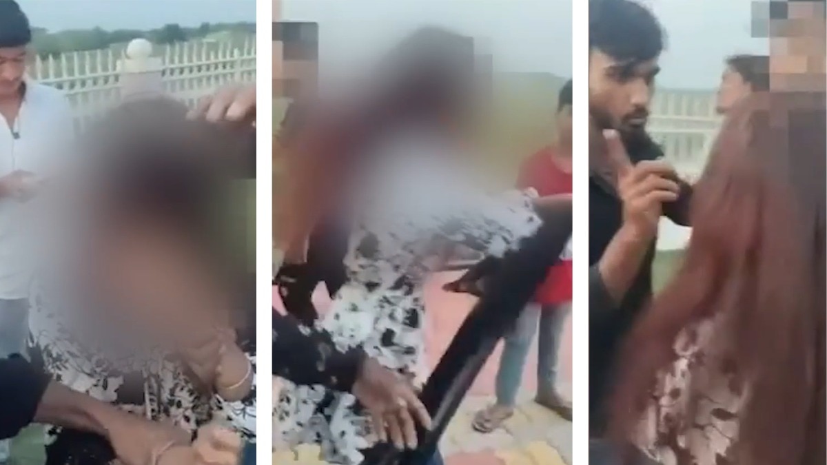 युवकों के गुट ने युवती को घेरकर उसका हाथ पकड़ा और पूछे धर्म-रिश्ते से जुड़े सवाल किए. (Photo-ITG)