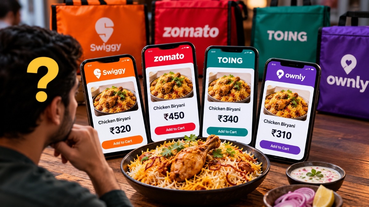 Zomato food price, Swiggy food price, same biryani different price