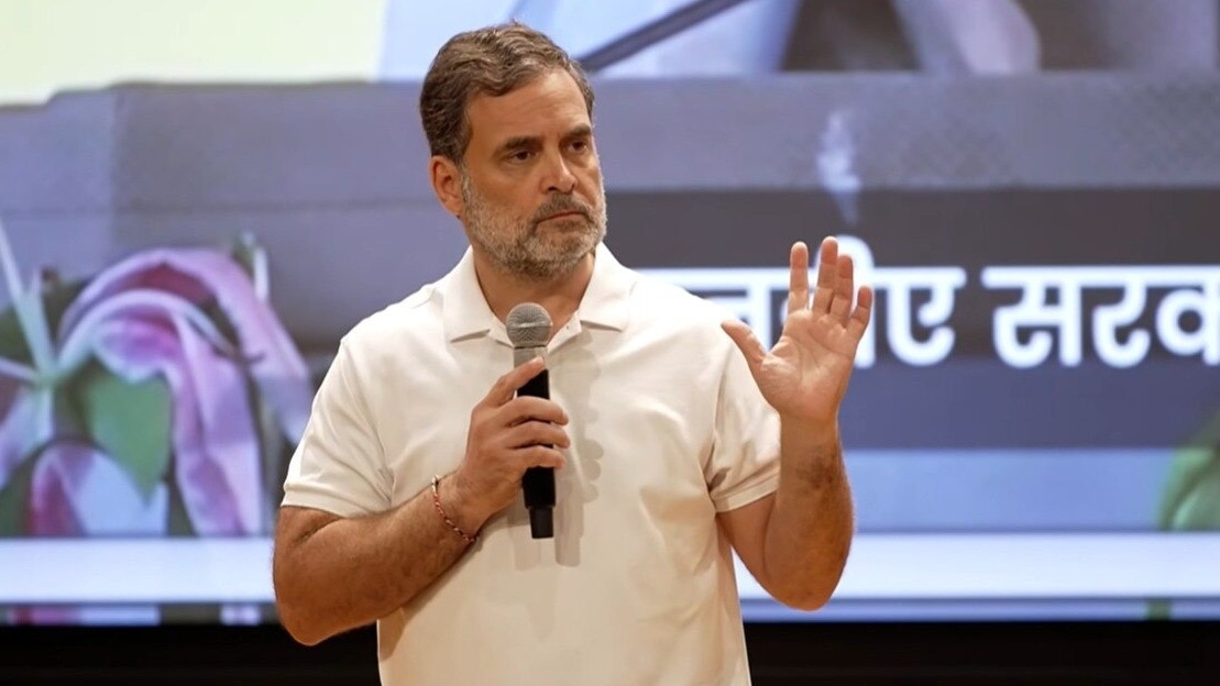राहुल गांधी ने कहा- ज्ञानेश कुमार को अंपायर बना दिया है. (Photo: ITG)