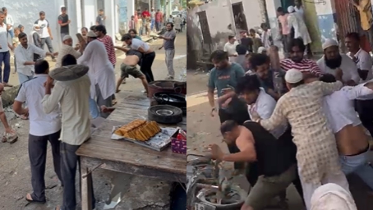 पकौड़े की दुकान पर चले लाठी-डंडे , फिर एक-दूसरे को जमीन पर पटक-पटककर पीटा-VIDEO