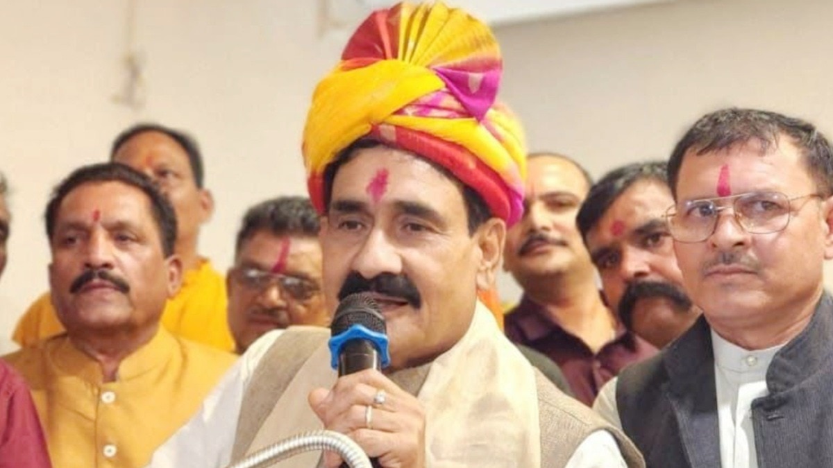 MP के शिवपुरी में पूर्व गृहमंत्री नरोत्तम मिश्रा का बड़ा बयान.(Photo:ITG)