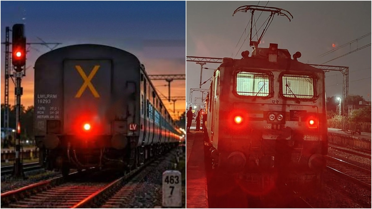 ट्रेन के पीछे लगी लाल बत्ती का सुरक्षा के लिहाज से अहम काम होता है. (File Photo)