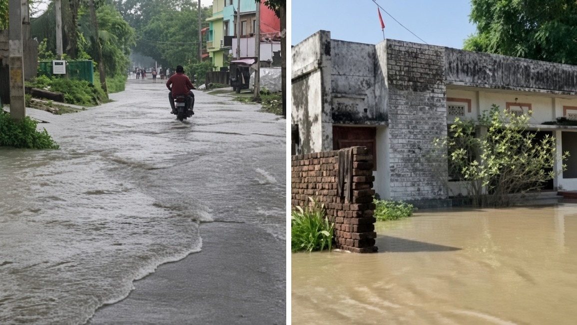  चार राज्यों में बाढ़-बारिश से बढ़ी मुश्किलें (Photo-ANI)