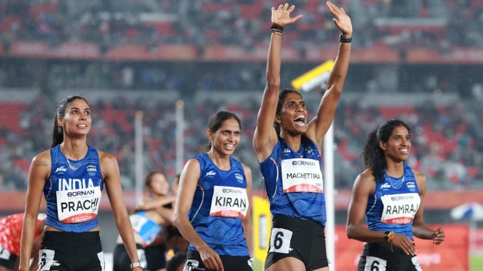 Garotas conquistam o primeiro ouro da Índia em atletismo na revezamento 4x400 metros