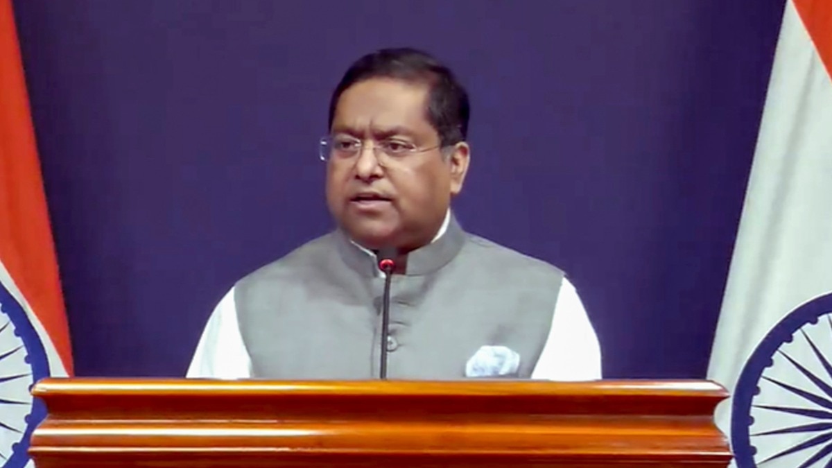  विदेश मंत्रालय के प्रवक्ता रणधीर जायसवाल ने कहा कि भारत जम्मू-कश्मीर के संदर्भ में की गई टिप्पणियों को खारिज करता है (Photo: PTI)