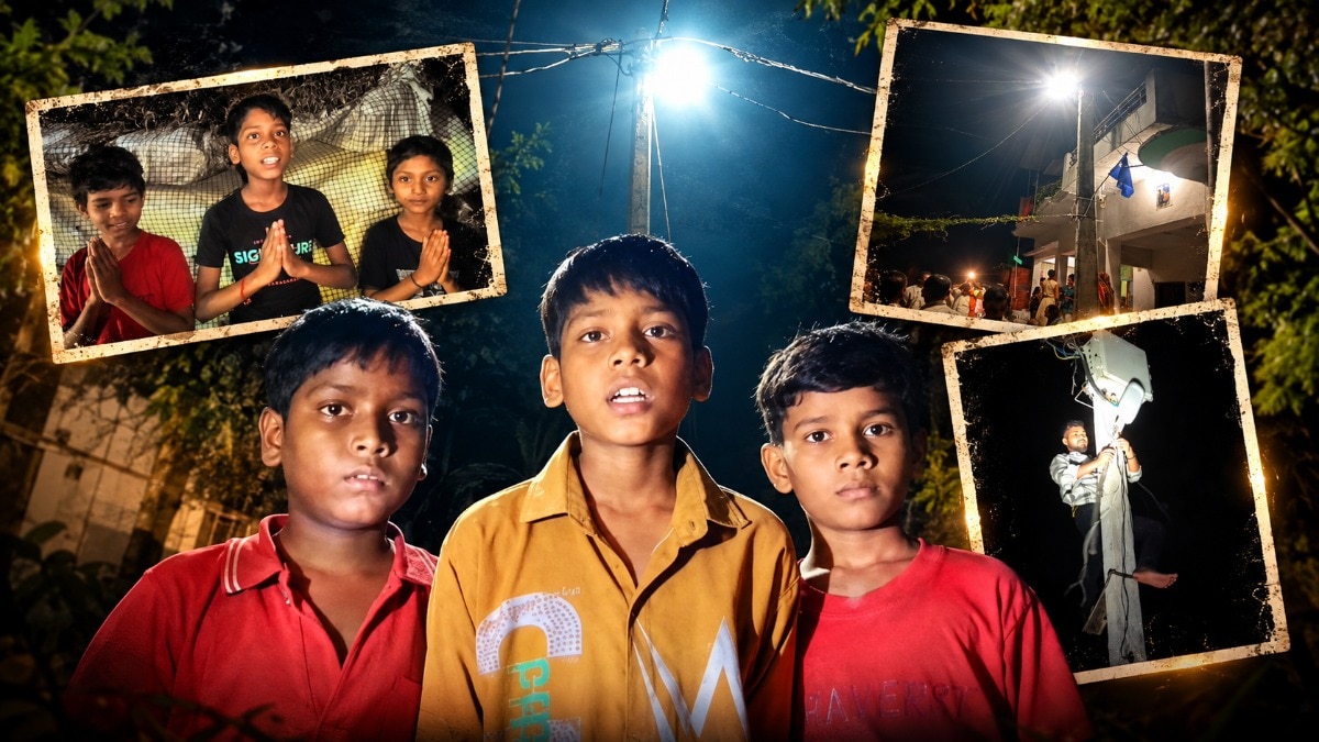 DM Installs Street Lights in Village, Kids Express Thanks 