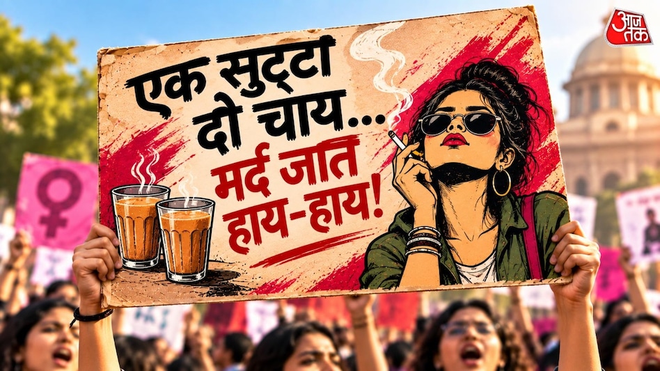 Women at Delhi protests use viral slogans raising questions about safety and freedom
