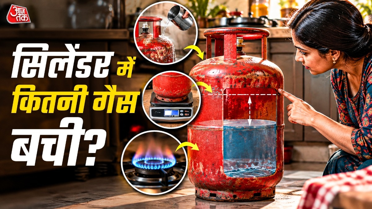 सिलेंडर में कितनी गैस बची है ये चेक करने के लिए पानी वाली ट्रिक सबसे आसान है. (Photo: ITG)
