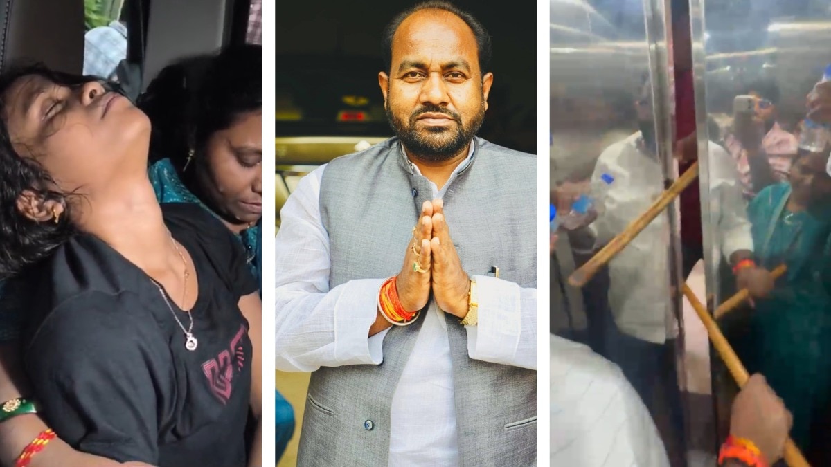 पूर्व सांसद घूरन राम का पूरा परिवार लिफ्ट में फंस गया. (Photo-ITG)