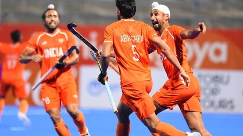 एशियन गेम्स 2026 के सेमीफाइनल में भारत ने पाकिस्तान को 4-3 से हरा द‍िया(Photo: X/HockeyIndia)