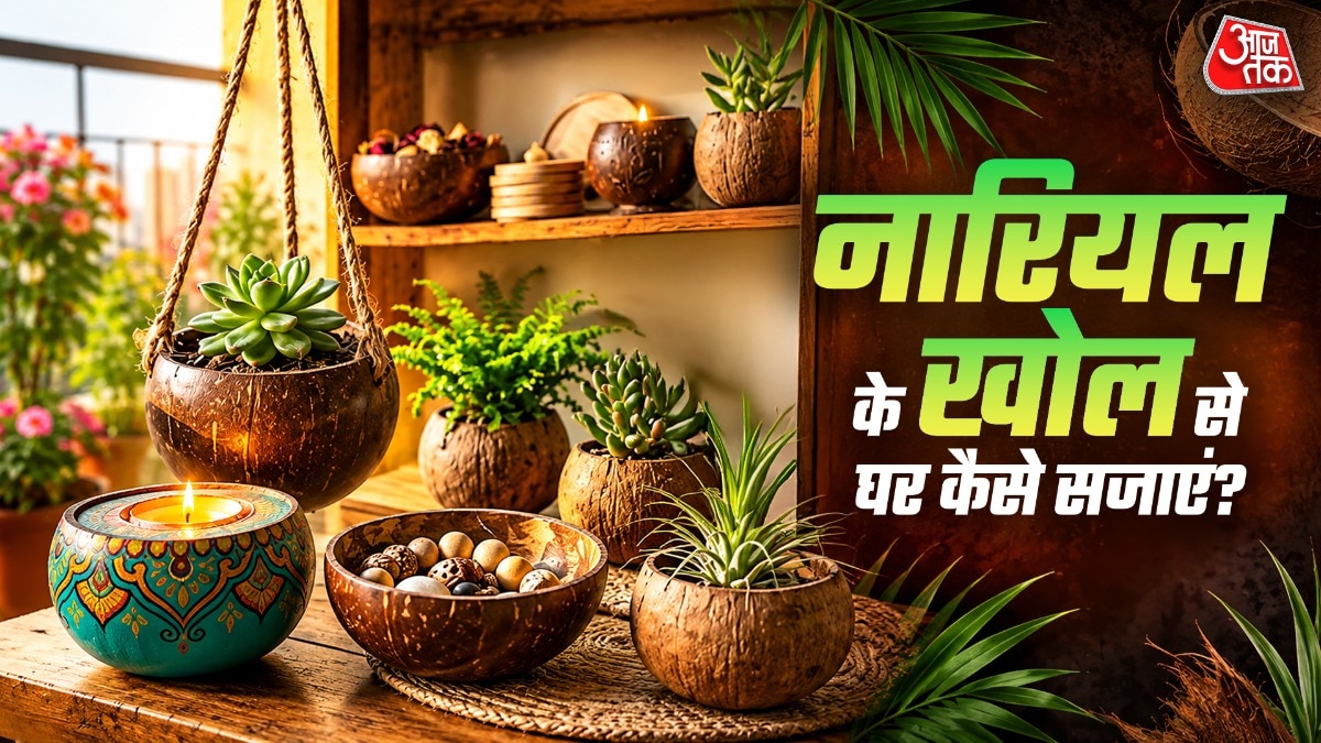 नारियल का खोल घर को नया लुक दे सकता है. (PHOTO:AI)