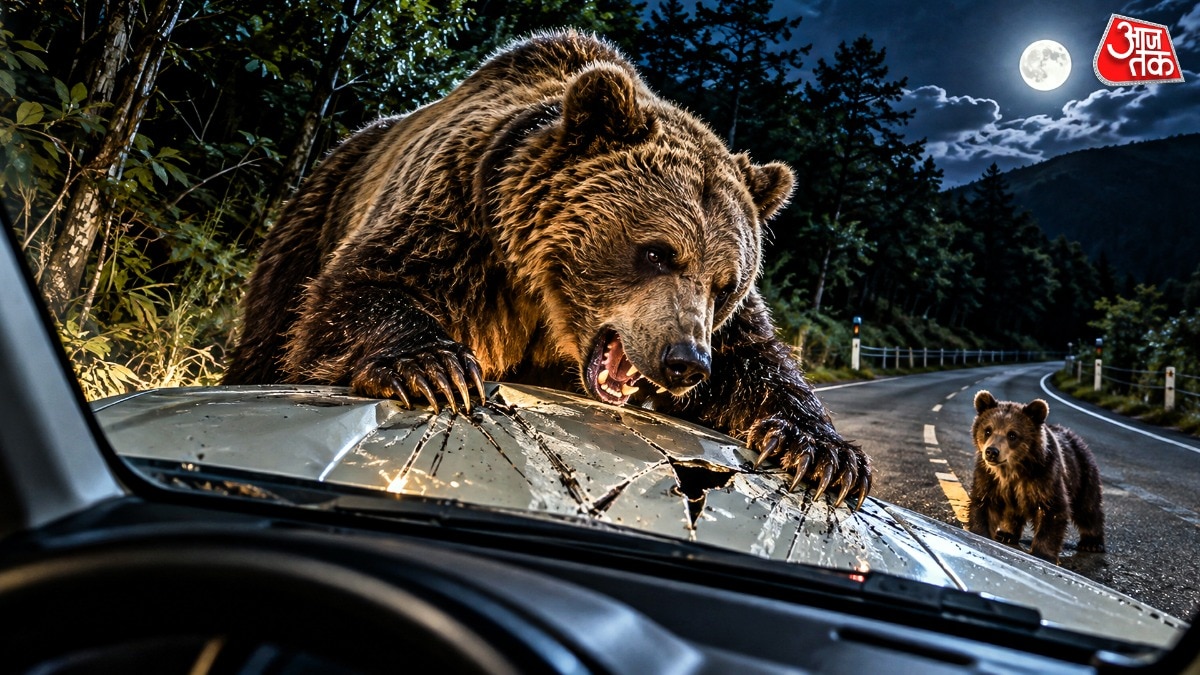 Japan bear attack car, Hokkaido bear attack