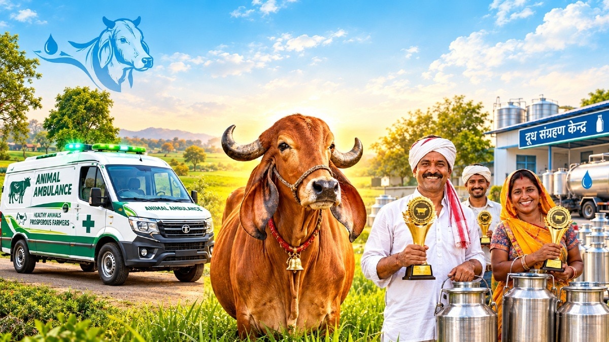 नगर निगम की गौशालाओं को अब ₹40 प्रति गाय अनुदान.(Photo: AI Generated)