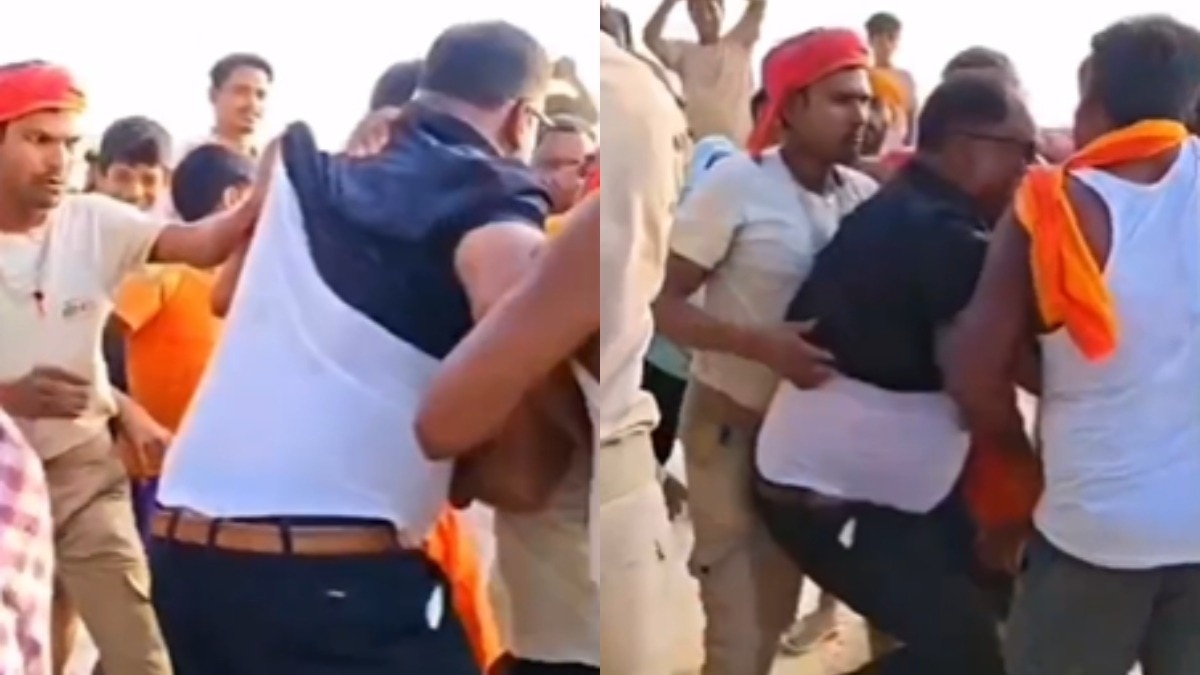 किसी तरह बची दोनों अधिकारियों की जान.(Photo: Screengrab)
