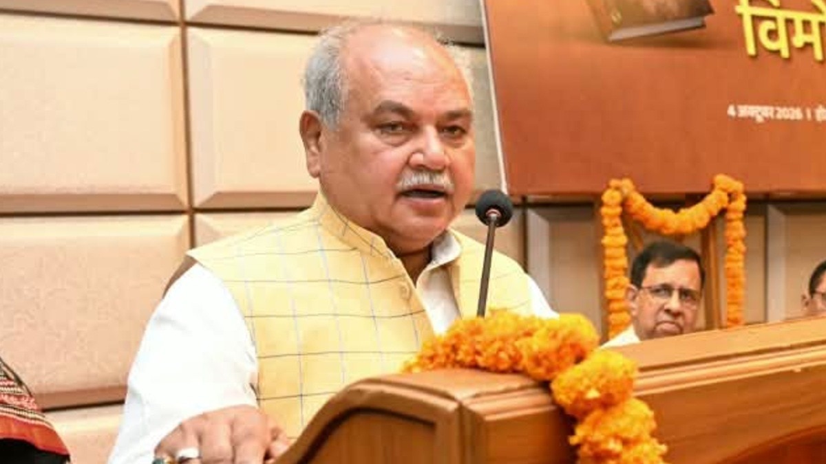 इन्दौर में स्टेट प्रेस क्लब के कार्यक्रम में बोले नरेंद्र सिंह तोमर.(Photo:ITG)