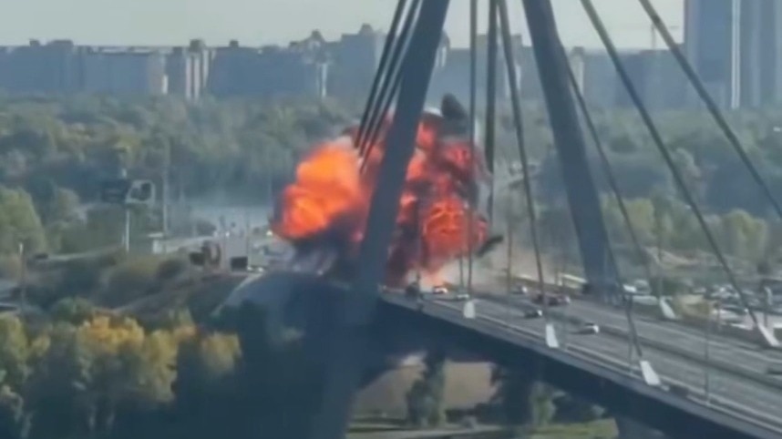 Russia Attack Ukraine Bridge