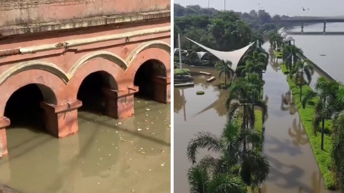 गंगा और गोमतीनगर का जलस्तर लगातार बढ़ रहा है (Photo-ANI)