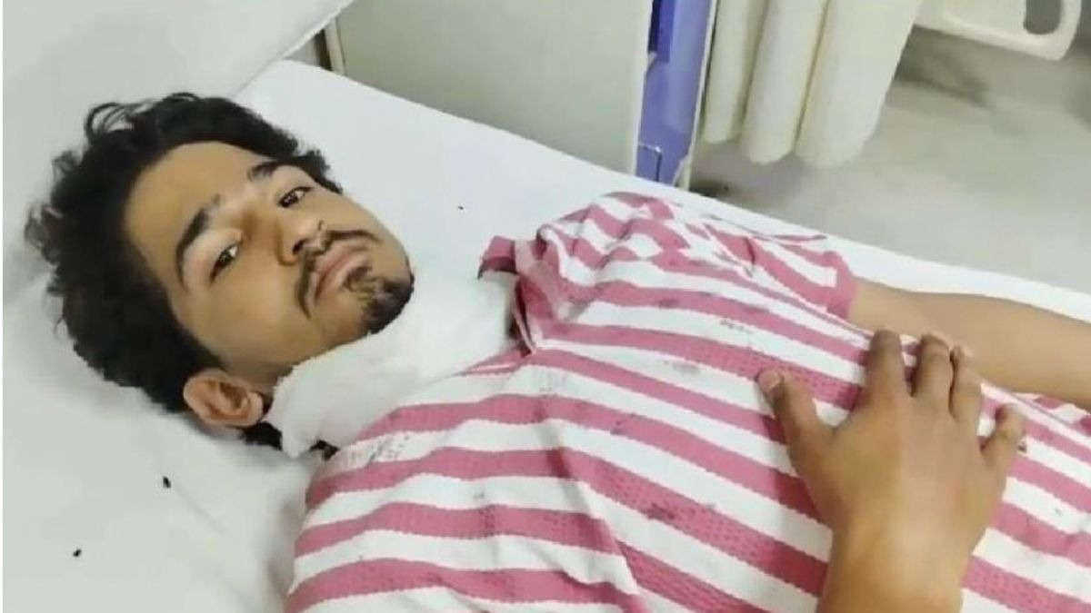  मांझे की चपेट में आने से बाइक सवार युवक गंभीर रूप से हुआ घायल(screengrab:itg)