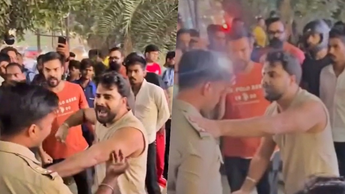 बिसरख में दारोगा से सरेआम बदलसूकी (Photo: Screengrab)