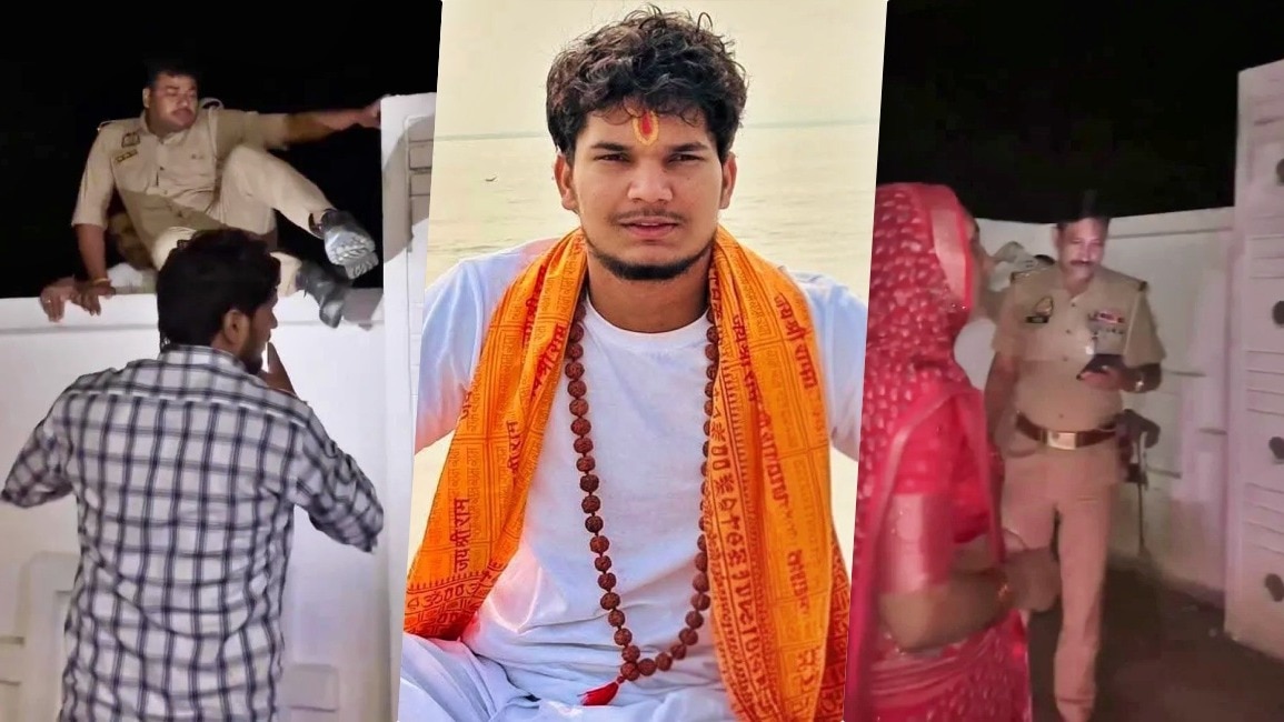आधी रात संजय यदुवंशी के घर पहुंची पुलिस (Photo- Screengrab)