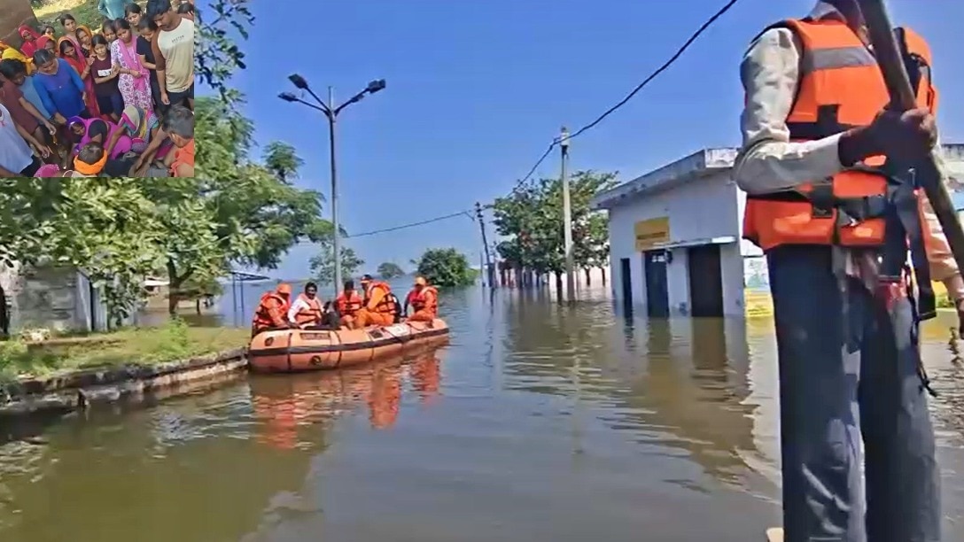 लखनऊ के इटौंजा में बाढ़ का कहर (Photo-ITG) 