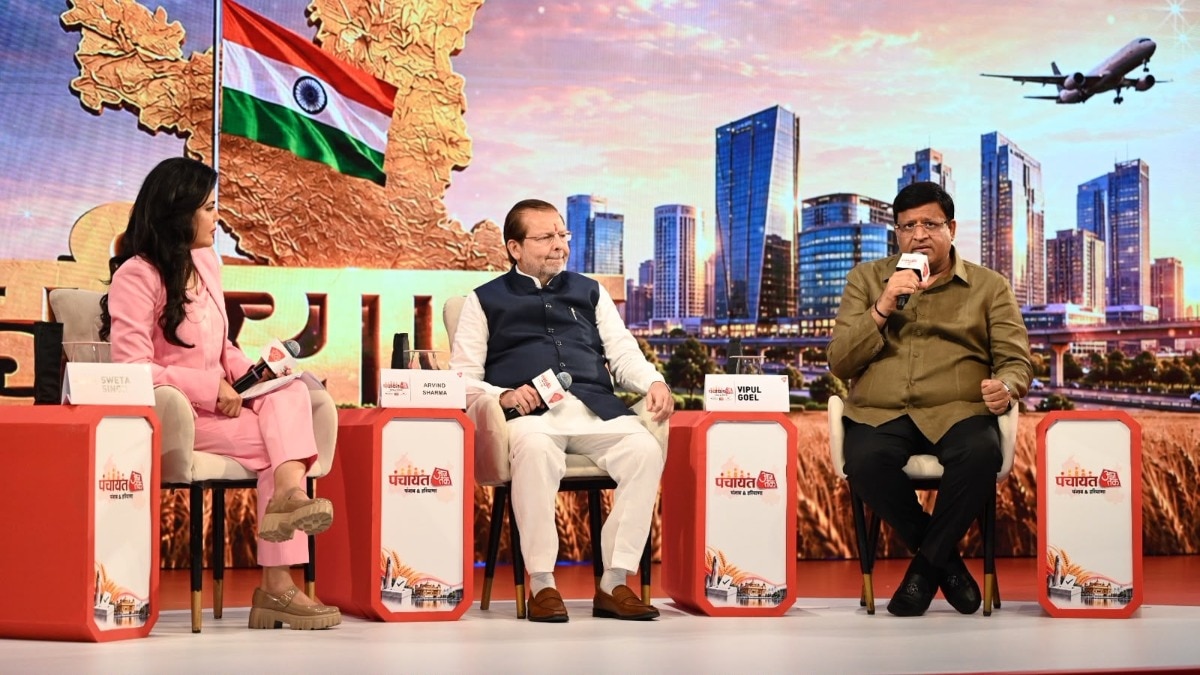 हरियाणा सरकार के मंत्री विपुल गोयल और अरविंद शर्मा (Photo-ITG)