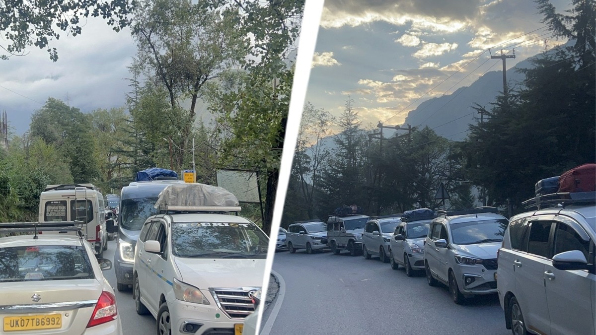 एक से तीन घंटे तक जाम में फंसे तीर्थयात्री.  (Photo: Screengrab)