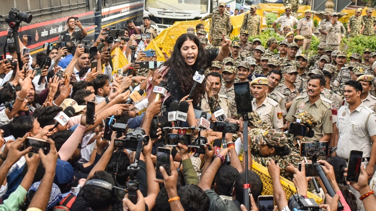 दिल्ली में ज्ञानेश कुमार के खिलाफ प्रदर्शन किया गया.(Photo-PTI)