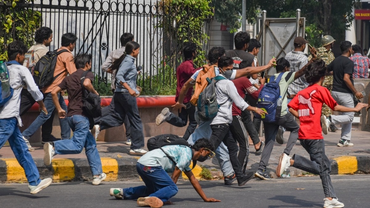शनिवार को दिल्ली में ज्ञानेश कुमार के खिलाफ प्रदर्शन किया गया.(Photo-PTI)