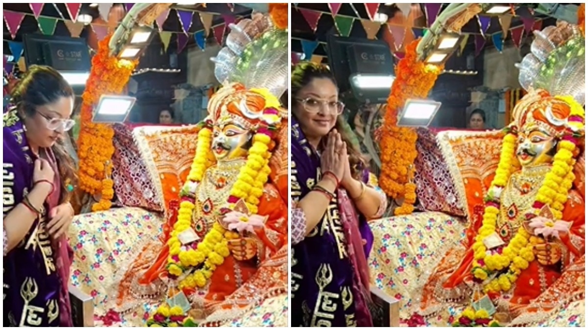 महाकाल के दर पर तनुश्री (Photo: Screengrab)