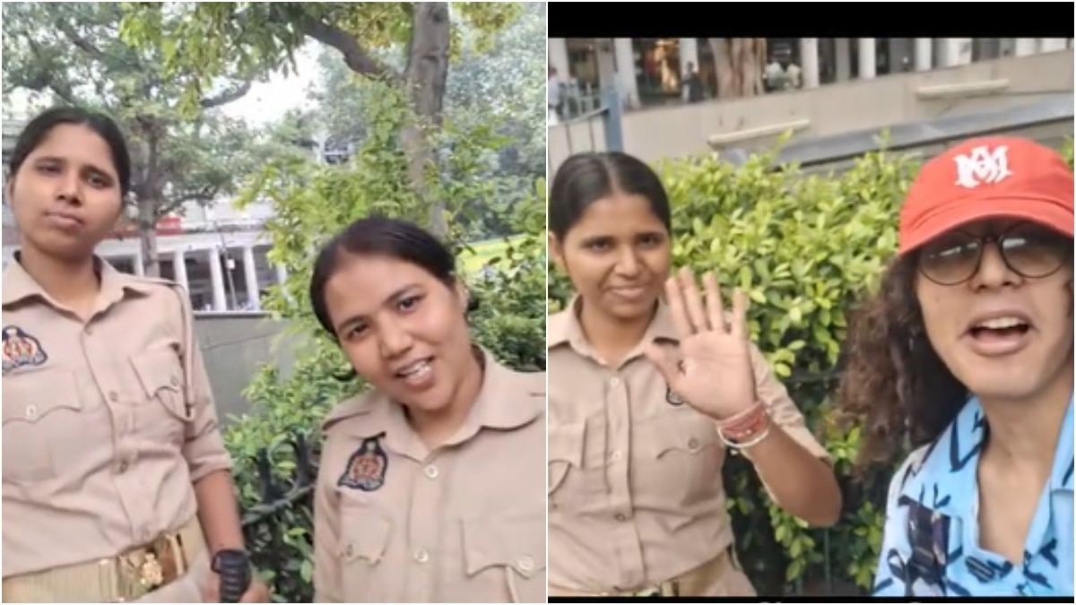 वीडियो में आयू (@ayuon28) नाम की एक प्रदर्शनकारी महिला पुलिसकर्मियों के पास पहुंचती है. (Photos: @ayuon28/X)