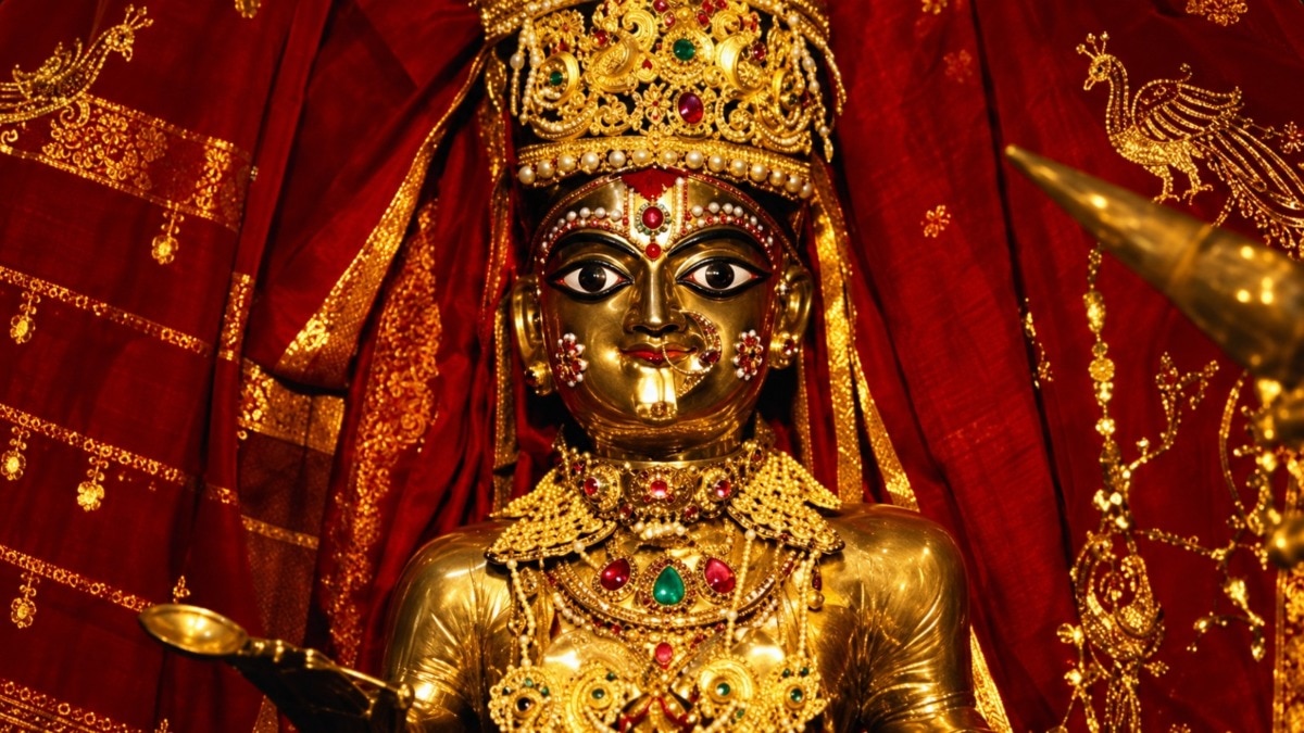 दुर्गा पूजा के अवसर पर षष्ठी के दिन कड़ी पुलिस सुरक्षा के बीच यह प्रतिमा बैंक लॉकर से बाहर निकाली जाती है. (Photo: ITG)