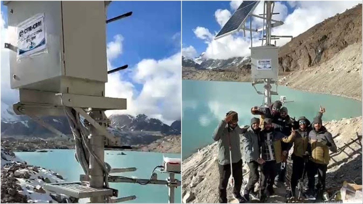 उत्तराखंड के चमोली जिले में स्थित वसुंधरा ताल के ऊपर स्वदेशी अर्ली वॉर्निंग सिस्टम लग गया है. (Photo: ITG)