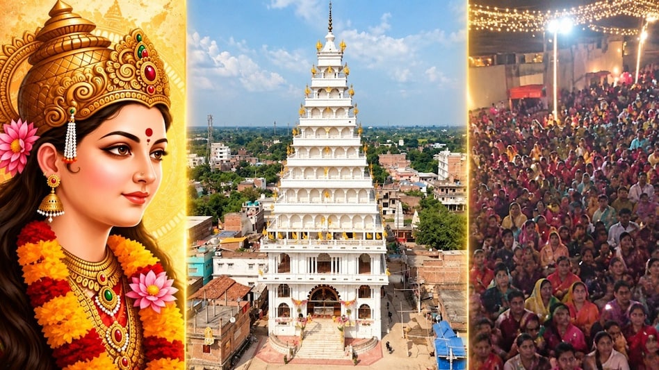 O templo mais alto dedicado a Durga em Begusarai mantém a mesma aparência há 100 anos