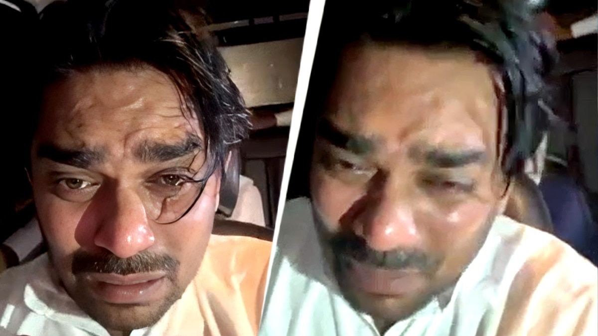 मां को टिकट नहीं मिला तो छलक पड़े बेटे के आंसू. (Photo: Screengrab)