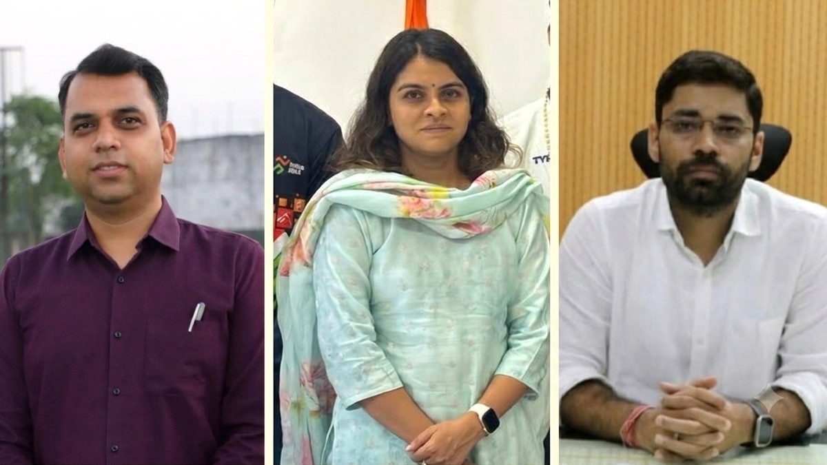 बाएं से IAS अफसर सोमेश मिश्रा, ऋजु बाफना और आशीष वशिष्ठ. (File Photo:ITG)