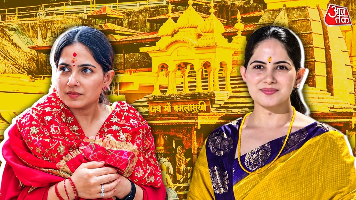 पीली साड़ी पहन जया किशोरी ने किए मां बगलामुखी के दर्शन, कांगड़ा में गुलाबी सूट में भी लगीं सुंदर, Video