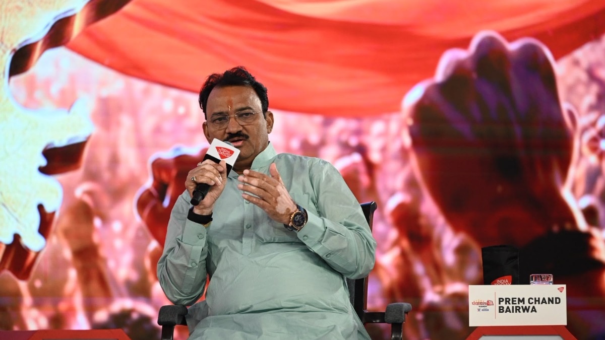 पंचायत आजतक राजस्थान में डिप्टी सीएम प्रेमचंद बैरवा (Photo-ITG)