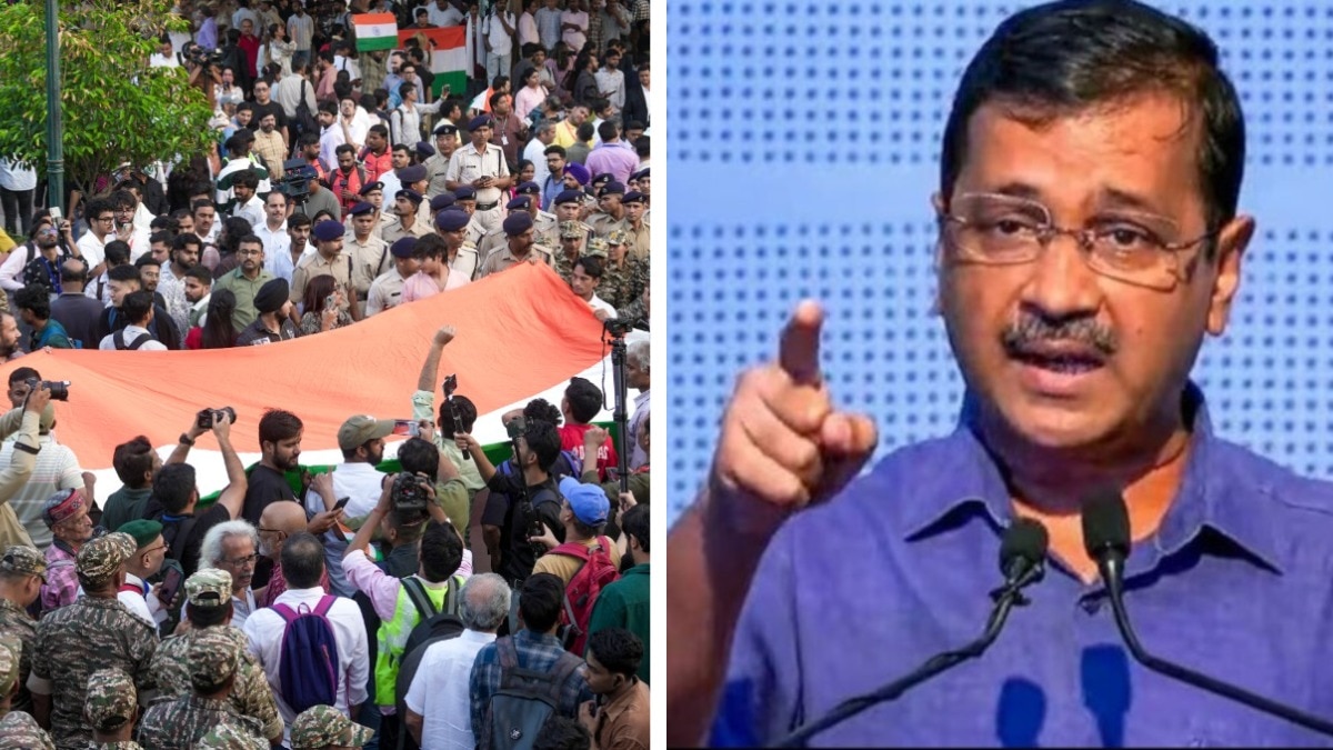 तिरंगा मार्च पर केजरीवाल का रिएक्शन. (Photo:ITG)