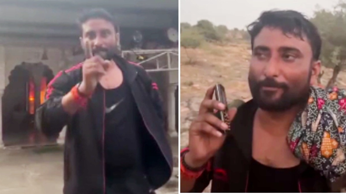 कल्ली गुर्जर ने किया मुरैना के महेश्वरा मंदिर पहुंचने का दावा.(Photo:Screengrab)