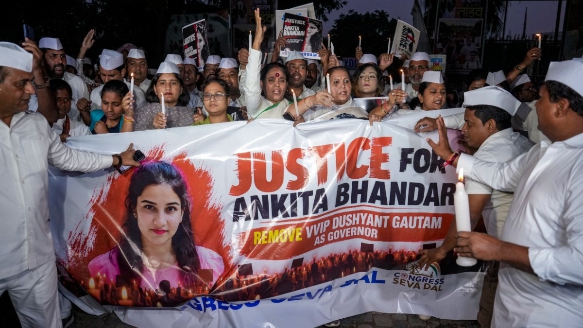 अंकिता भंडारी को लेकर कांग्रेस ने देहरादून में किया प्रदर्शन.(Photo-PTI)